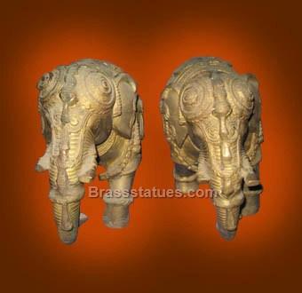 Brass Ornate Elephants