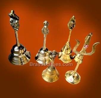 Brass Hand bells & Trishul Stand