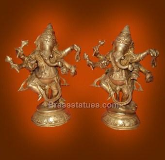 Brass Dancing Ganesh