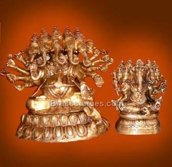 Brass Puchmukhi Ganesh